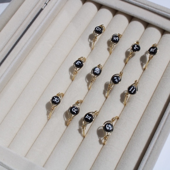 Cancer Zodiac Sign Ring | Adjustable Ring | Zodiac Ring | Cancer - Picture 4 of 5